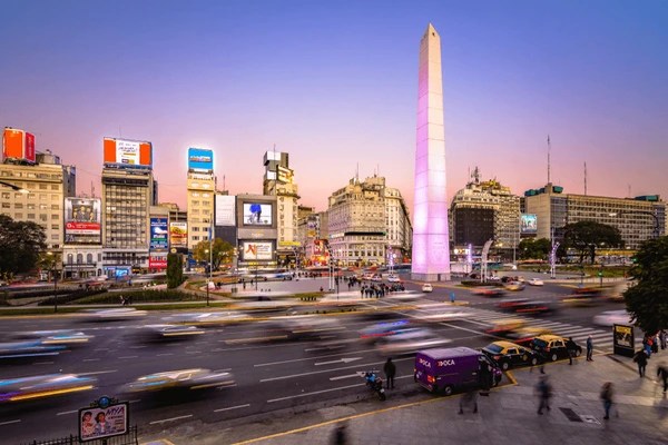 Vista panorámica de Buenos Aires al atardecer